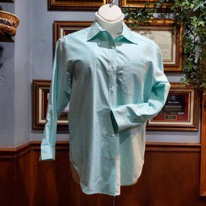 Lt Green, button-down shirt, LL Bean 1X 100% cotto